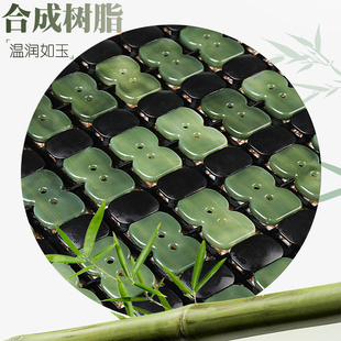 树脂玉石方片汽车坐垫单片三件套驾驶座垫防滑夏凉车内用品凉席垫