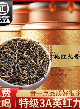 英德红茶英红九号特级正宗古树浓香型茶叶官方旗舰店礼盒装500g