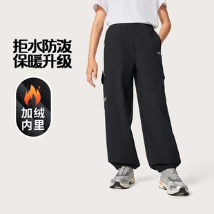 李宁男女大童束脚加绒保暖防泼水宽松运动长裤 YYKV211