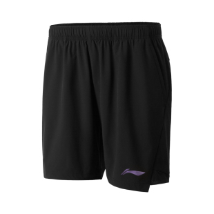 李宁2024新款羽毛球服男款运动短裤速干透气运动比赛训练AAPU129