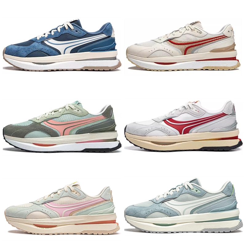 李宁征荣RENEW休闲鞋男女鞋2024反光高回弹运动鞋AGCU078/073ZZ