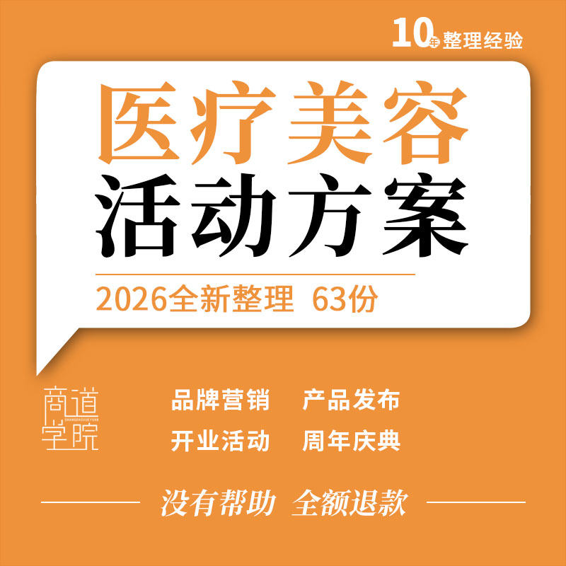 医美机构医疗美容开业周年庆典品牌营销推广产品发布活动策划方案