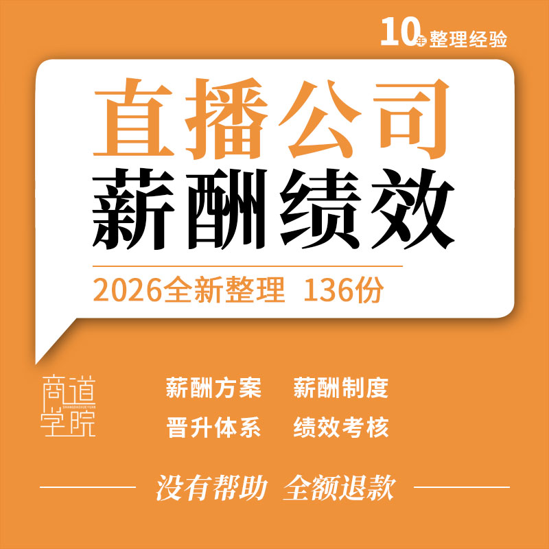抖音短视频直播电商团队运营主播薪酬管理制度绩效考核方案指标