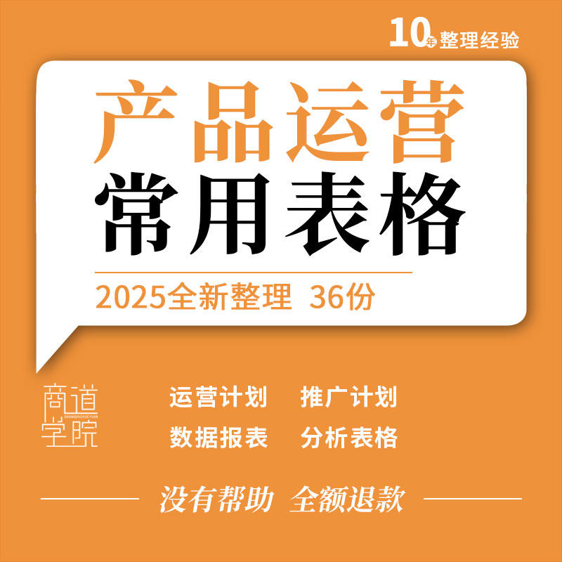 天猫淘宝电商网店产品运营推广计划数据报表活动效果分析表格模板