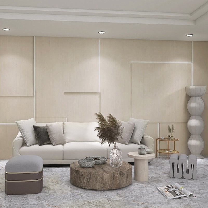 3d立体凹凸感壁纸简约木质感壁纸客厅办公室直播间沙发背景墙壁布