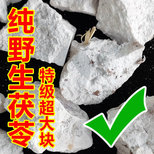野生白茯苓干货中药500g精选超大