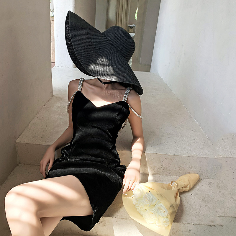 黑色小晚礼服裙新款生日女宴会气质高级质感抹胸短款轻奢小众高端图片