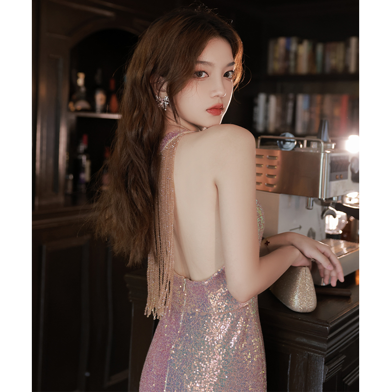 长款冬季高级感晚礼服裙