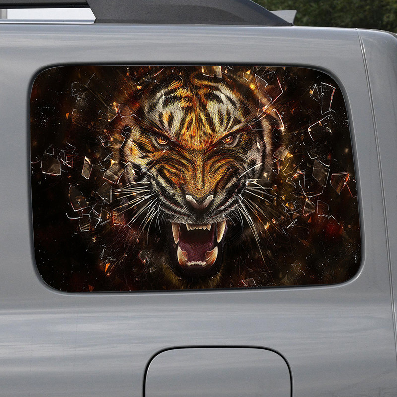 坦克300车窗玻璃装饰贴纸BJ40后侧窗改装贴画 自由客遮阳车贴拉花