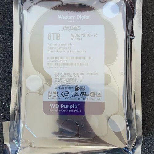 WD/西部数据6T原装紫盘监控硬盘服务器录像机台式机sata接口