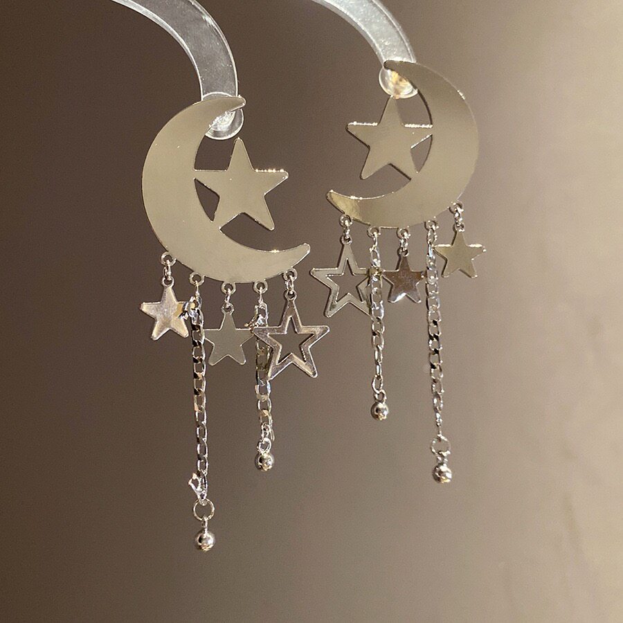 星月神话时尚星星月亮耳钉简约耳环时尚气质百搭耳饰 31