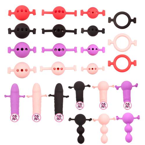 Silicone Deep Throat Mouth Plug Men's and Women's Use Bound