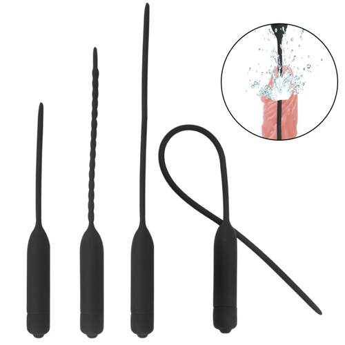 Silicone Vibration Urethral Plug Penile Stimulation Expansio