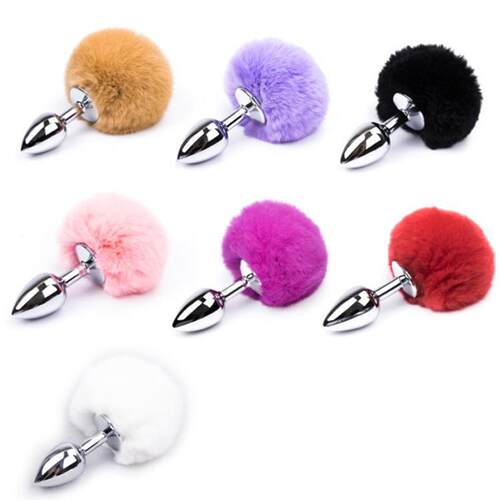 Fox Cat Dog Rabbit Tail Hair Ball Anal Plug Rear Women's Met