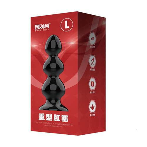 Pleasing heavy-duty anal plug for men and women to share ove