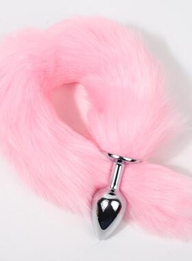 SM fox tail metal anal plug fun anus adjustment rear court s