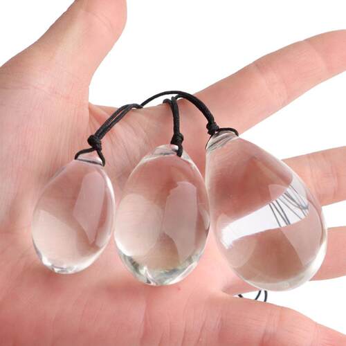 Egg Crystal Glass Pull Beads Small Pussy Egg Women's Rear An