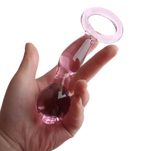 Pull ring Crystal anal plug sexy pull beads Ice Fire stick f