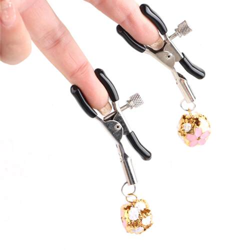 Powder lantern bell breast clip metal adjustable clitoris cl
