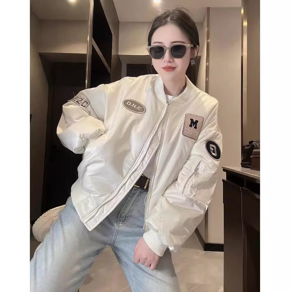 二棉棒球服夹克外套女2025年春秋新款小个子洋派薄棉短款休闲 上