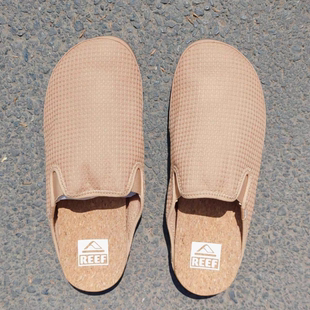 减震鞋 底 包头拖鞋 外贸鞋 孤品实拍 库存鞋 男拖鞋 米黄色42 原单
