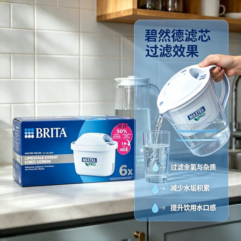 碧然德替换滤芯活性碳去水垢滤芯