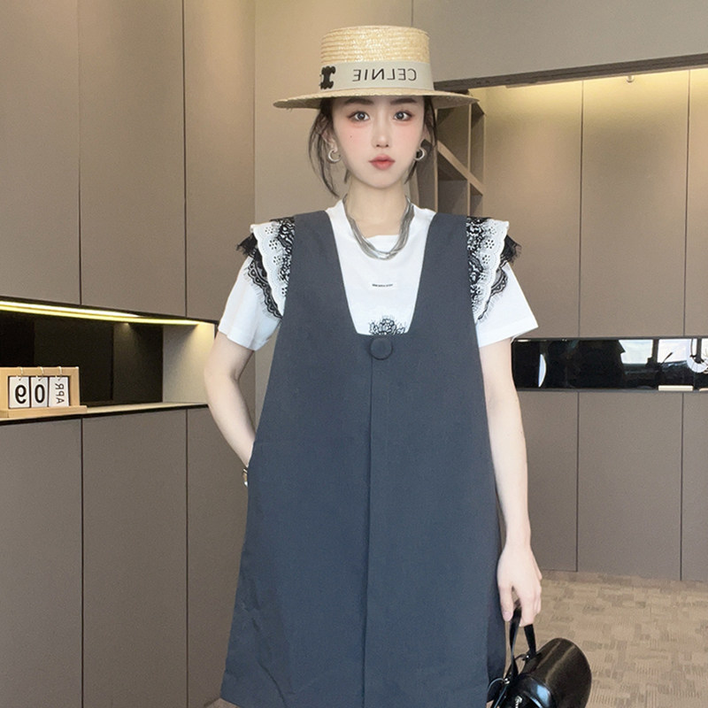 【现货】背心连衣裙女2025夏季新款纯色无袖背心裙宽松百搭短裙