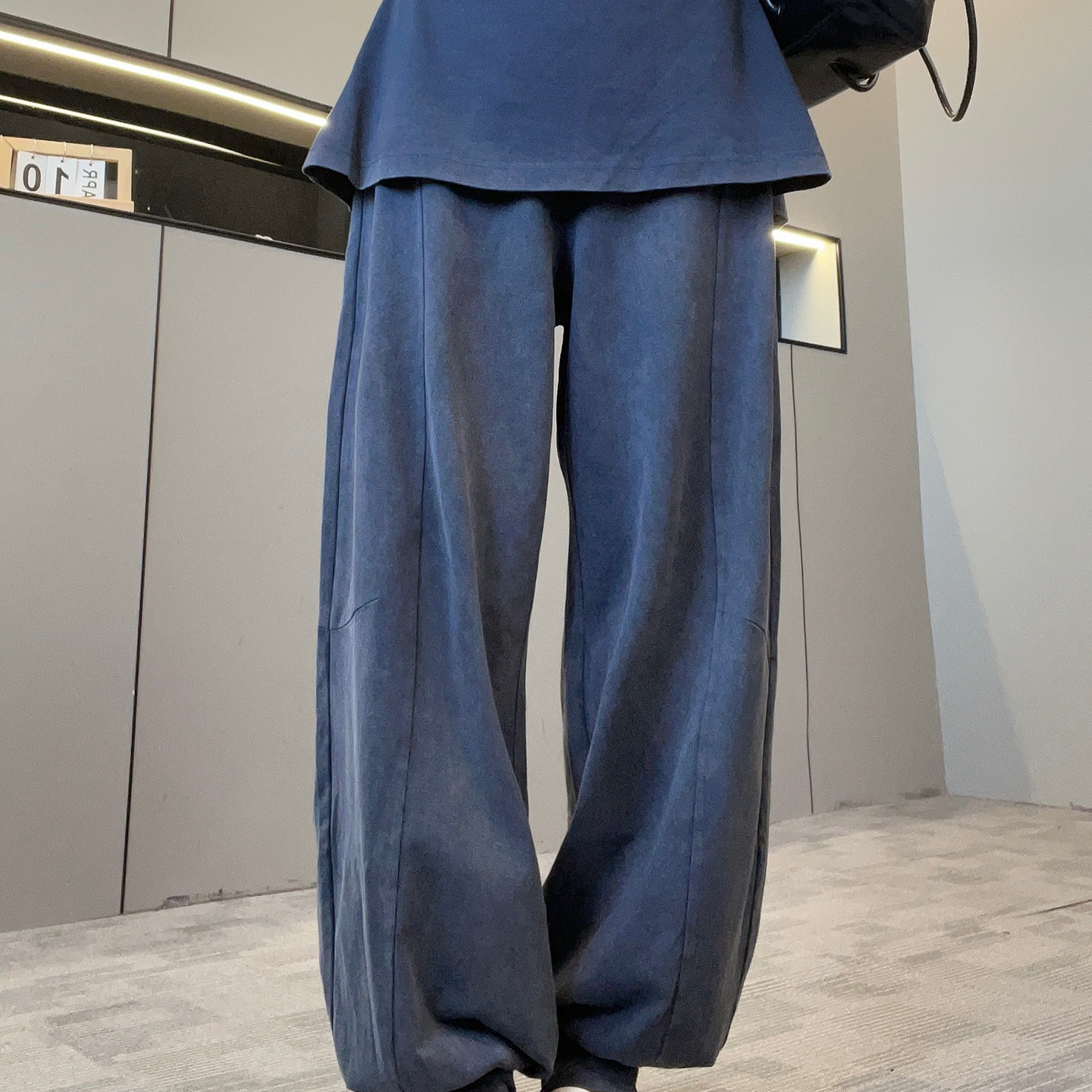 裙裤女2026秋季新款欧洲站纯色卫裤宽松休闲裤显瘦长裤百搭裤子