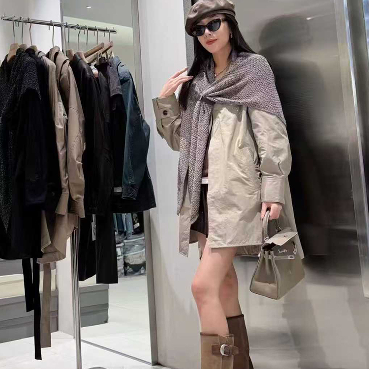 长袖衬衫女2025秋季新款欧洲站针织披肩V领衬衣宽松单排扣上衣