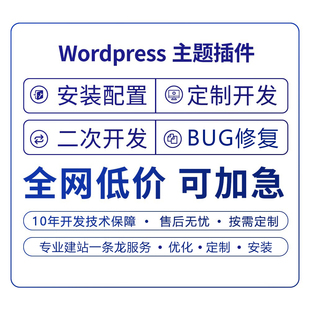 WordPress建站设计外贸网站商城搭建wp企业官网定制开发