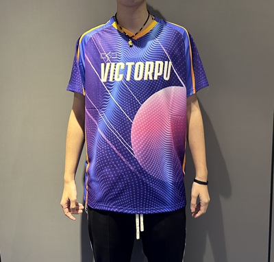 VICTORPU威克特蒲极光乒乓球服比赛服上衣运动服短袖成人儿童