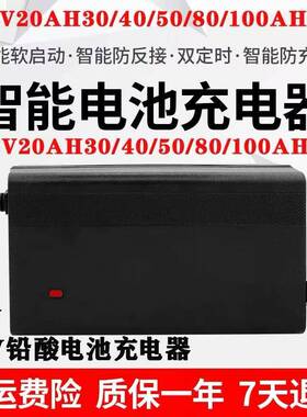 电动车充电器24V12AH 20AH48V36V12AH小海豚车轮椅航空头铅酸蓄池