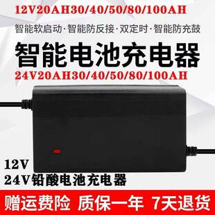 电动车充电器24V12AH 20AH48V36V12AH小海豚车轮椅航空头铅酸蓄池