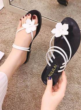 2025年夏季新款外穿拖鞋女网红可湿水百搭夹趾人字拖凉拖鞋潮