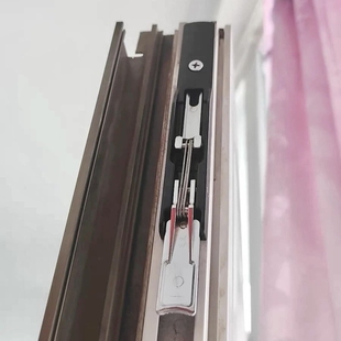 平开窗户断桥门锁塑钢侧面插销天地锁加厚平开门固定上下插杆