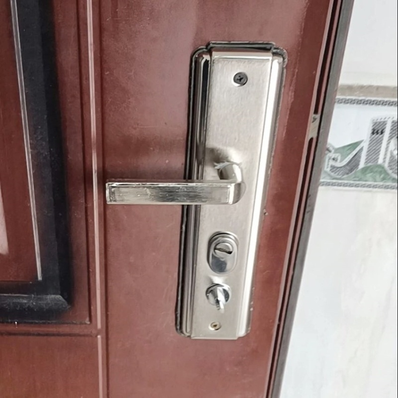 加厚大门拉手防盗门把手门锁执手锁不分左右进户门实心配件手柄