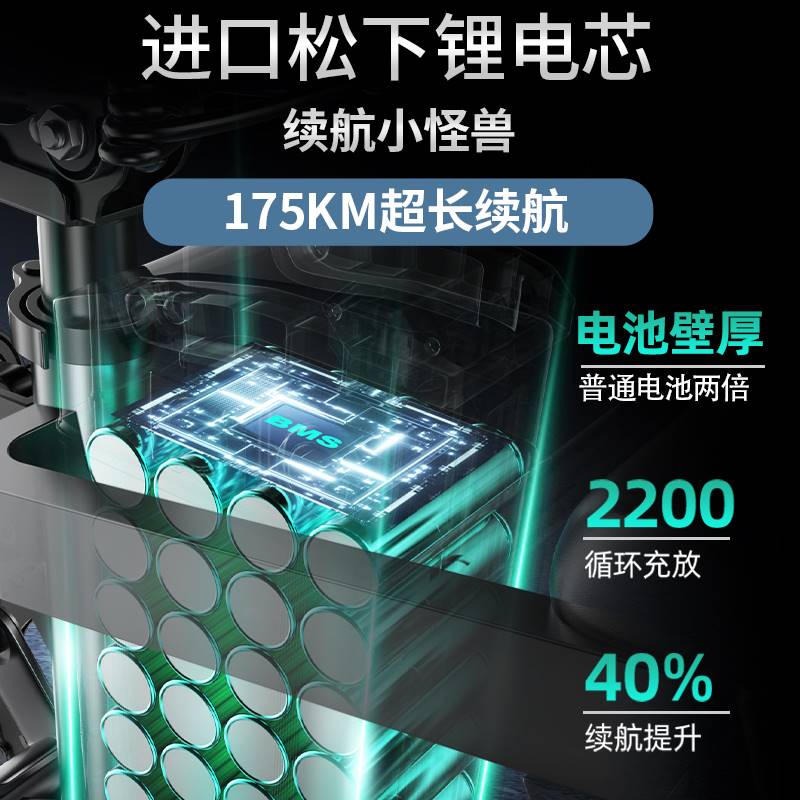 Tomofree折叠电动自行车小型超轻便携女代步锂电池助力代驾电瓶车