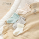 夏款 俏萌兔婴儿袜子春秋宝宝松口中筒袜0 6个月新生儿棉袜3双装