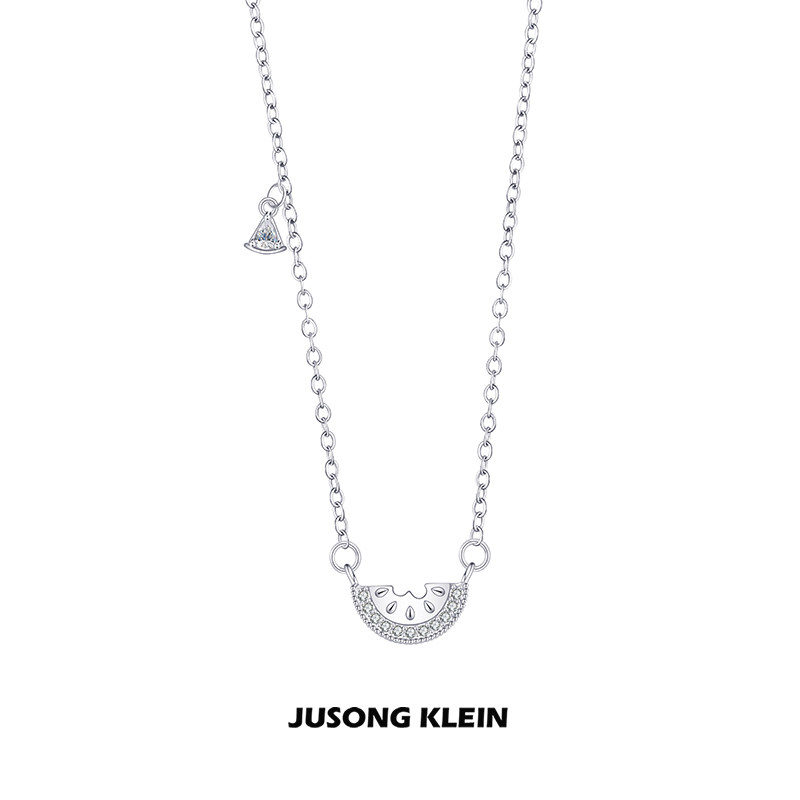 JusongKlein钛钢西瓜锁骨项链