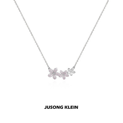 JUSONGKLEIN女粉锆花朵项链
