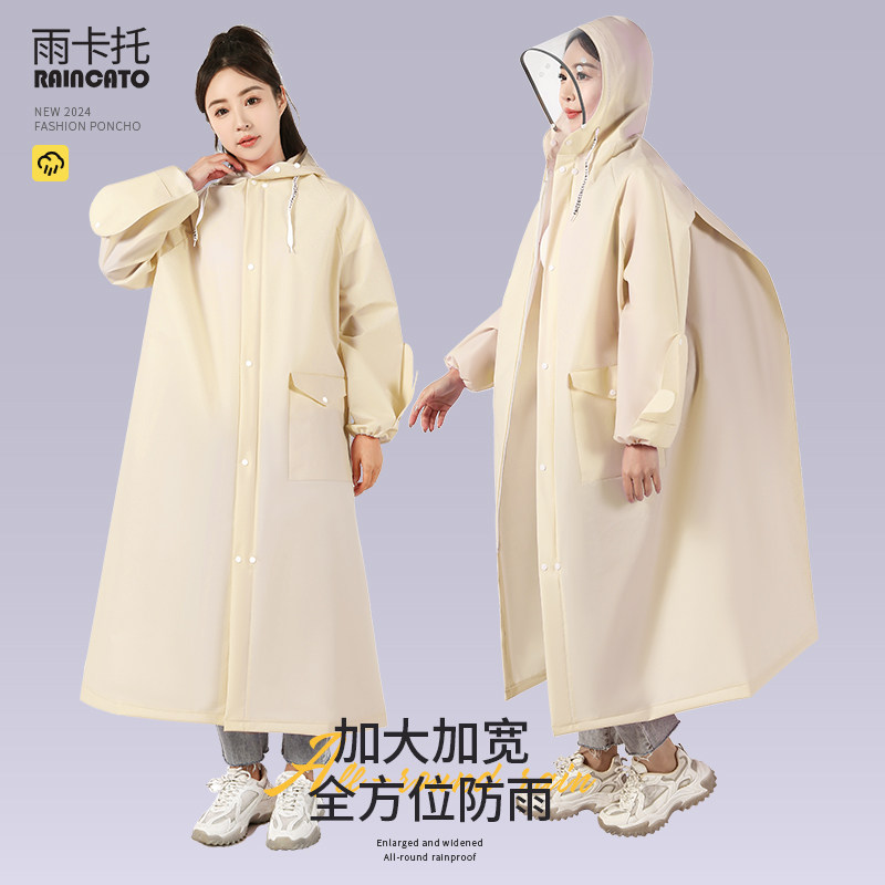 雨衣女款成人外穿电动车单人一体长款全身防暴雨加厚连体专用雨披