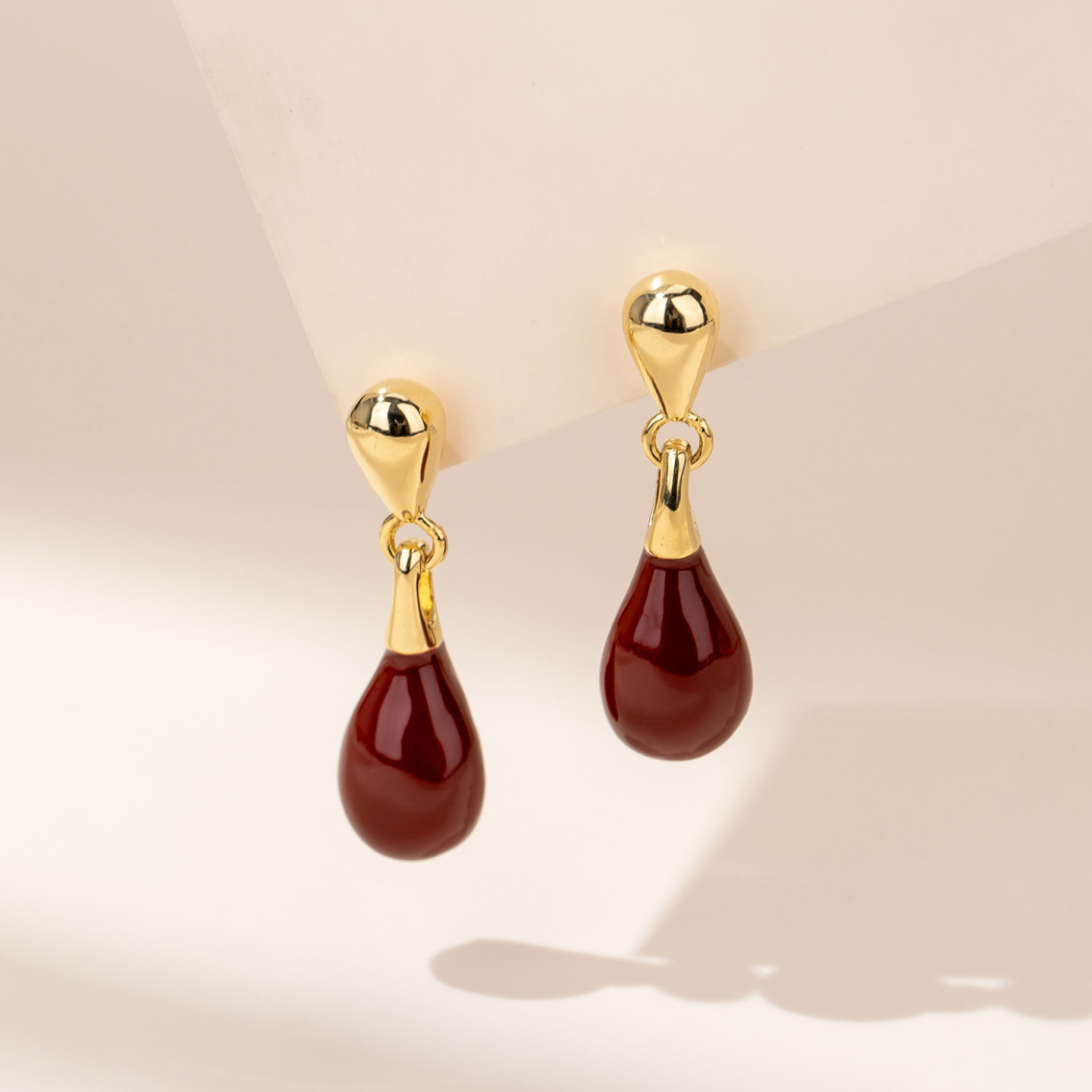 水滴酒红复古耳饰女银针耳钉独特漂亮耳环2025新款爆款高级感耳坠,饰品/流行首饰/时尚饰品新,耳环,淘宝优惠券,粉丝福利购,淘宝优惠卷