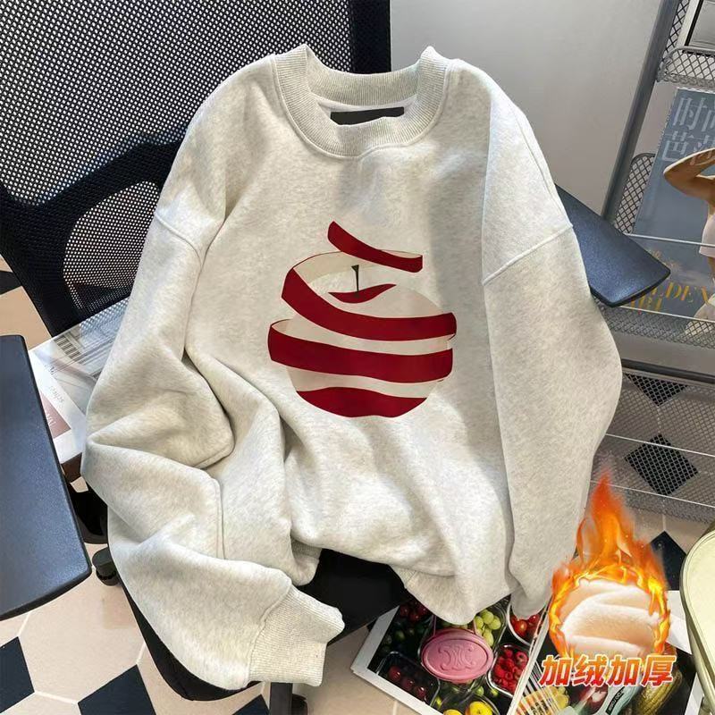 2025新款秋冬季加绒加厚设计感减龄男装上衣圆领卫衣套头保暖衣