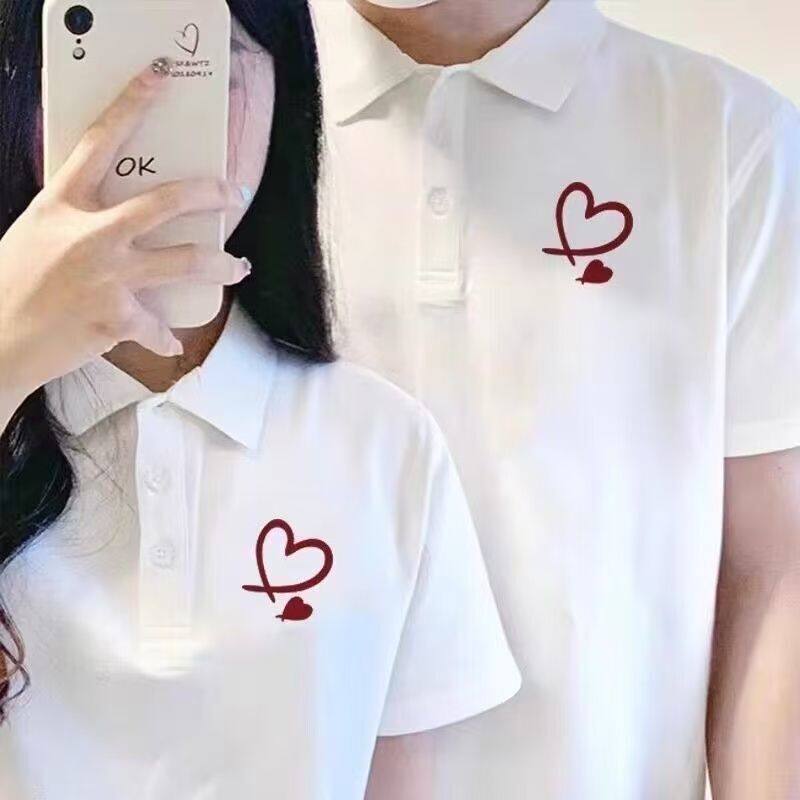 领证登记情侣装夏季POLO短袖2025新款衬衫衣服订婚上衣