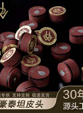 HOW豪TITAN皮头台球皮头台球用品配件大头杆皮头桌球杆枪头五代TI