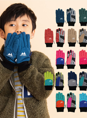 日本stample滑雪手套儿童加厚小孩秋冬手套防寒保暖手套滑冰