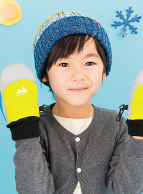 日本stample儿童手套冬滑雪防水保暖女童学生小孩宝宝玩雪套连指