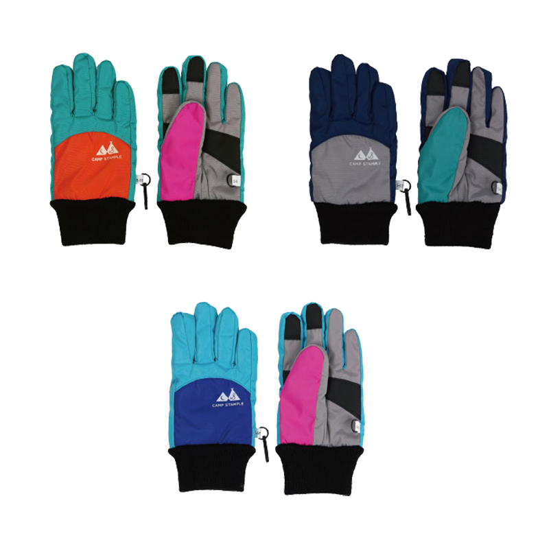 日本stample滑雪手套儿童加厚小孩秋冬手套防寒保暖手套滑冰