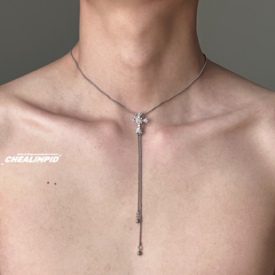 CHEALIMPID/.十字架流苏链条项链小众设计潮流嘻哈街头百搭男女