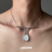 CHEALIMPID 项圈颈链 .几何水滴项链小众设计高级感轻奢男女新中式
